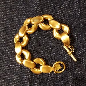 Vintage Anne Klein gold tone chain toggle bracelet